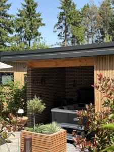 Wellnesslodge Kievit in Drenthe terras