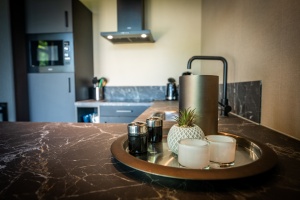 Wellness lodge Specht woonkamer keuken