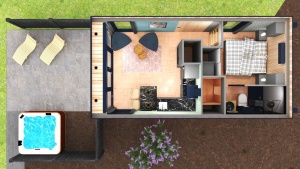 Wellness lodge Merel plattegrond